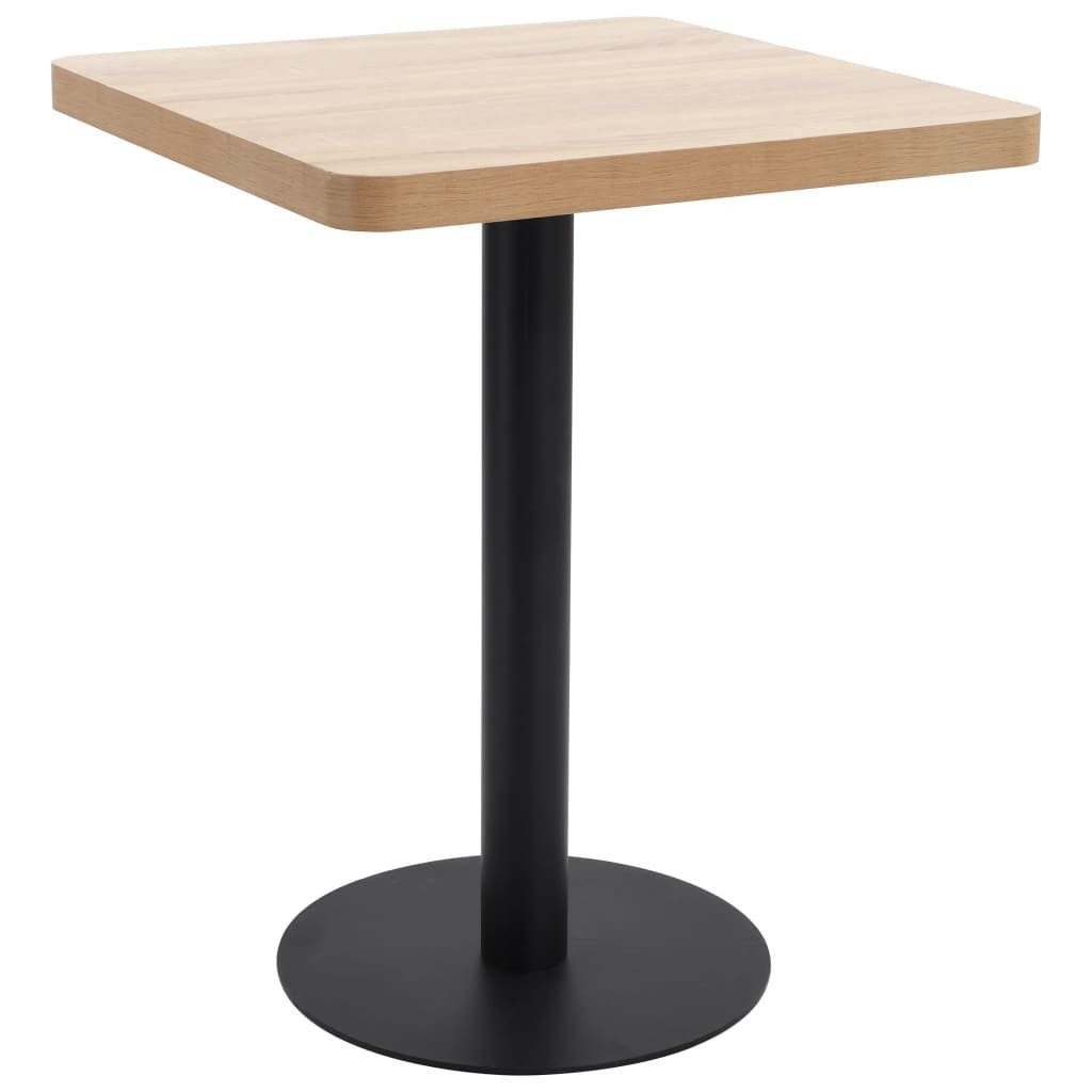 vidaXL Esstisch Bistrotisch Hellbraun 60x60 cm MDF (1-St)