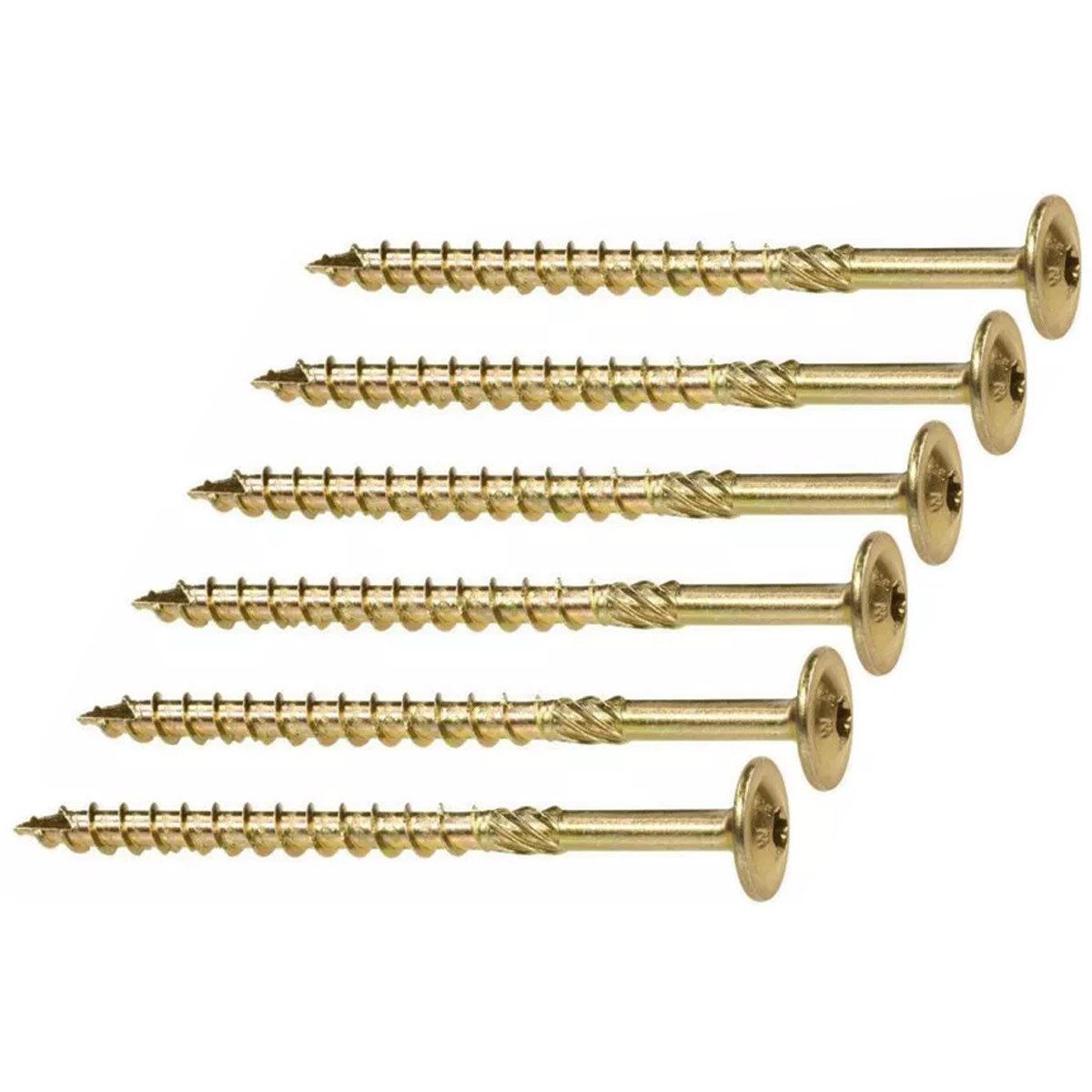 Klimas Schrauben- und Dübel-Set Tellerkopfschrauben 8mm x 80-300mm - Konstruktionsschrauben für Holz, (50 St)