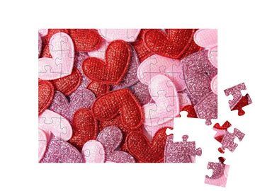 puzzleYOU Puzzle Herzen zum Valentinstag, 48 Puzzleteile, puzzleYOU-Kollektionen Festtage