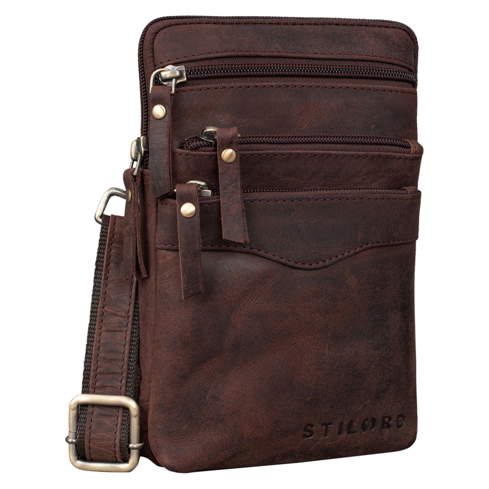 STILORD Handtasche "Aria" Brusttasche Leder klein