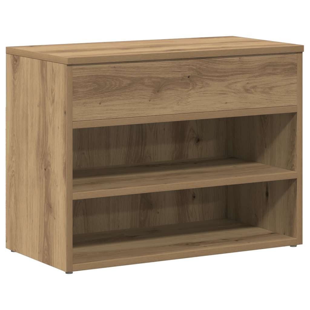 vidaXL Schuhregal Schuhbank Artisan-Eiche 60x30x45 cm Holzwerkstoff, 1-tlg.