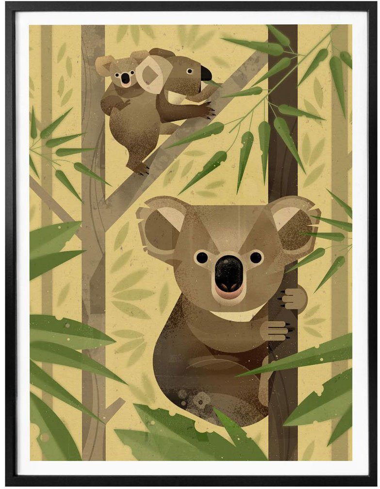 Wandbild, Wall-Art Poster Poster, (1 Tiere St), Koala, Wandposter Bild,