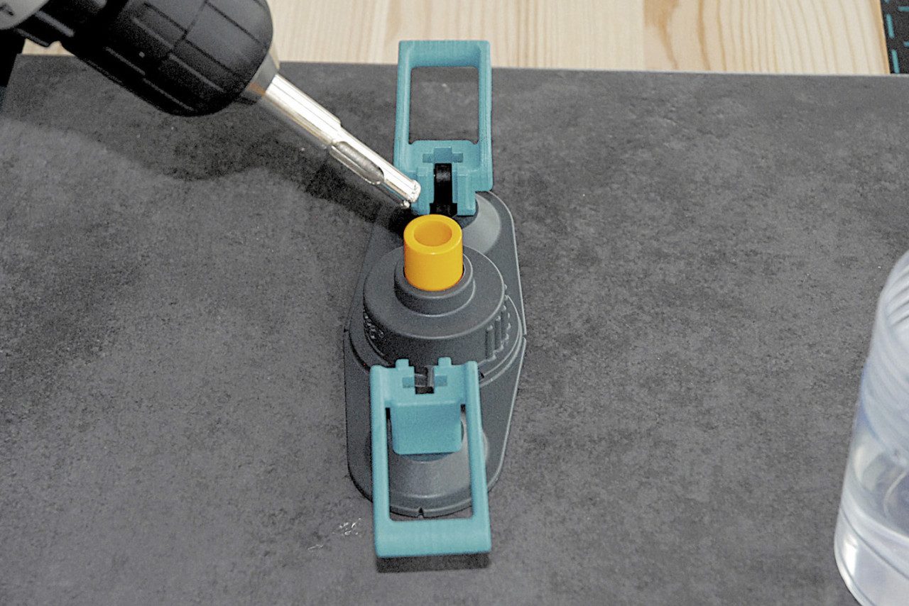 Wolfcraft Bohrmaschine Wolfcraft Führung für Bohrkronen diamantbestreut
