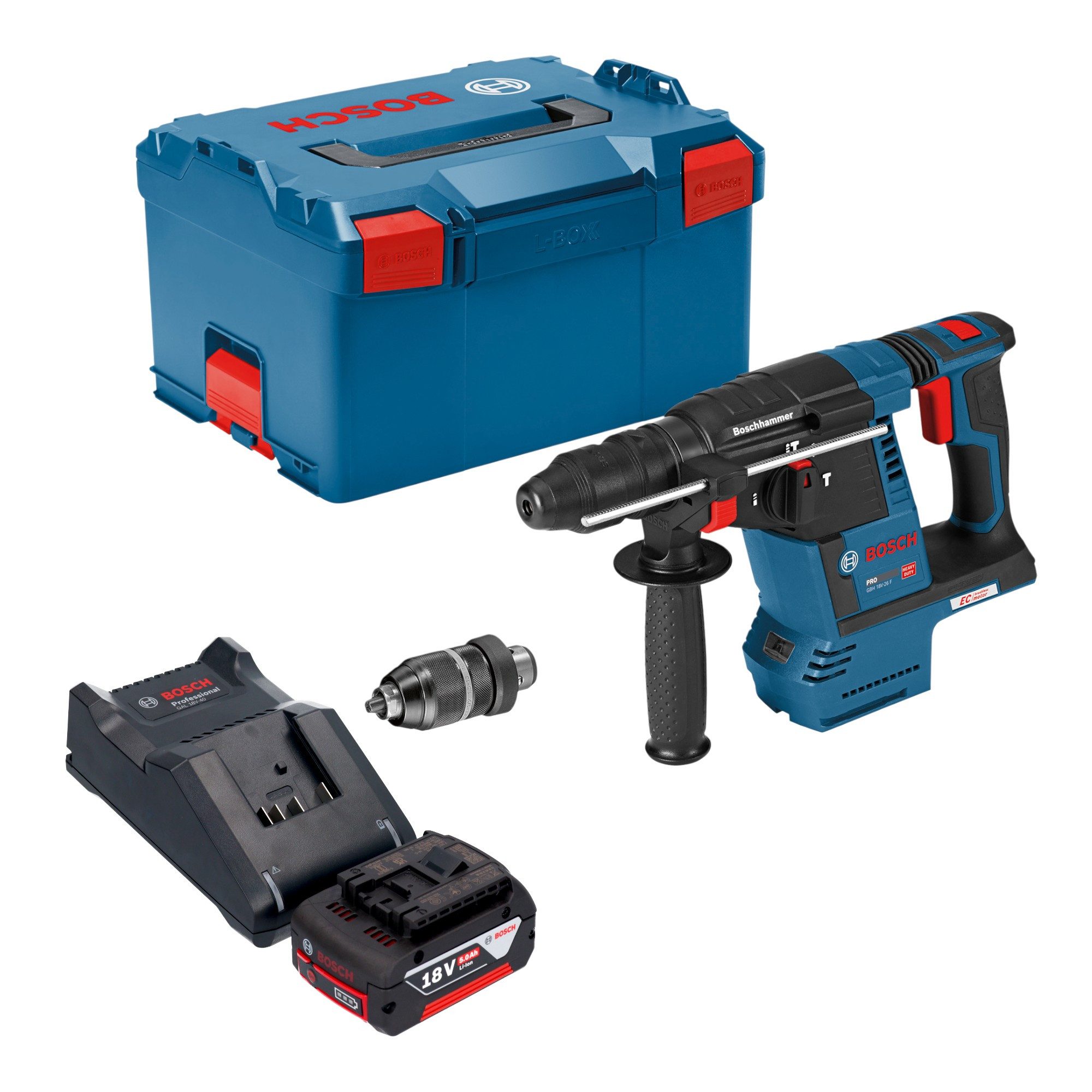 Bosch Professional Akku-Bohrhammer GBH 18V-26 F Professional 18 V 2,6 J SDS plus Brushless