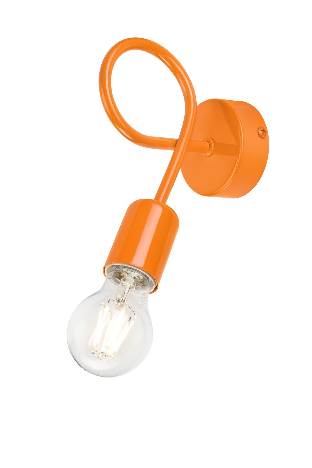 Licht-Erlebnisse Wandleuchte »MADALYNN«, Moderne Wandlampe Orange Metall  Jugendzimmer Wohnzimmer Lampe online kaufen | OTTO