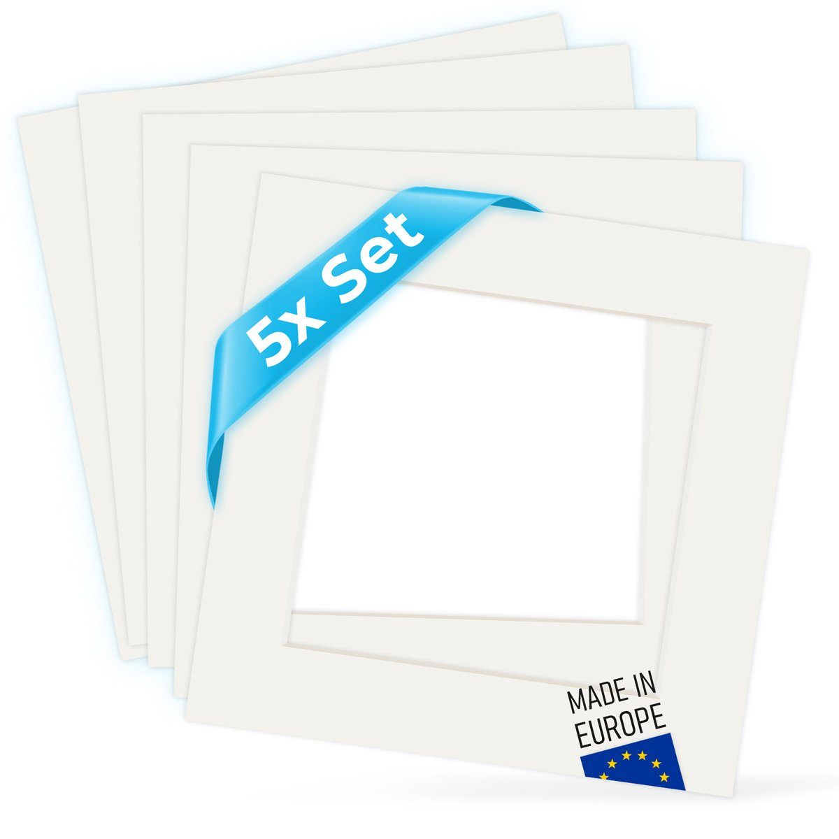 PHOTOLINI Bilderrahmen Passepartouts 5er Set - günstig online kaufen