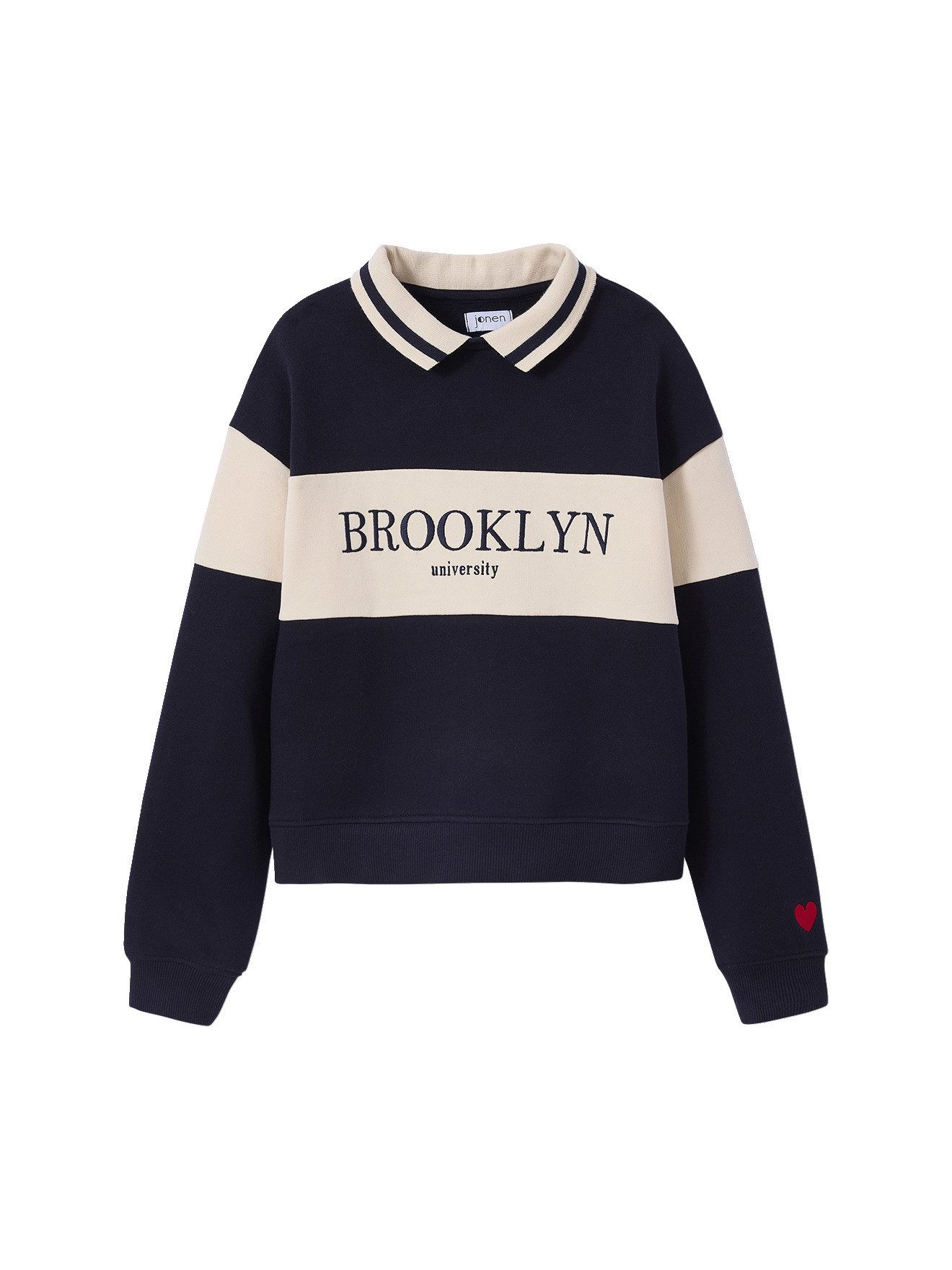 Sweatjacke Sweatshirt mit Polokragen für Mädchen