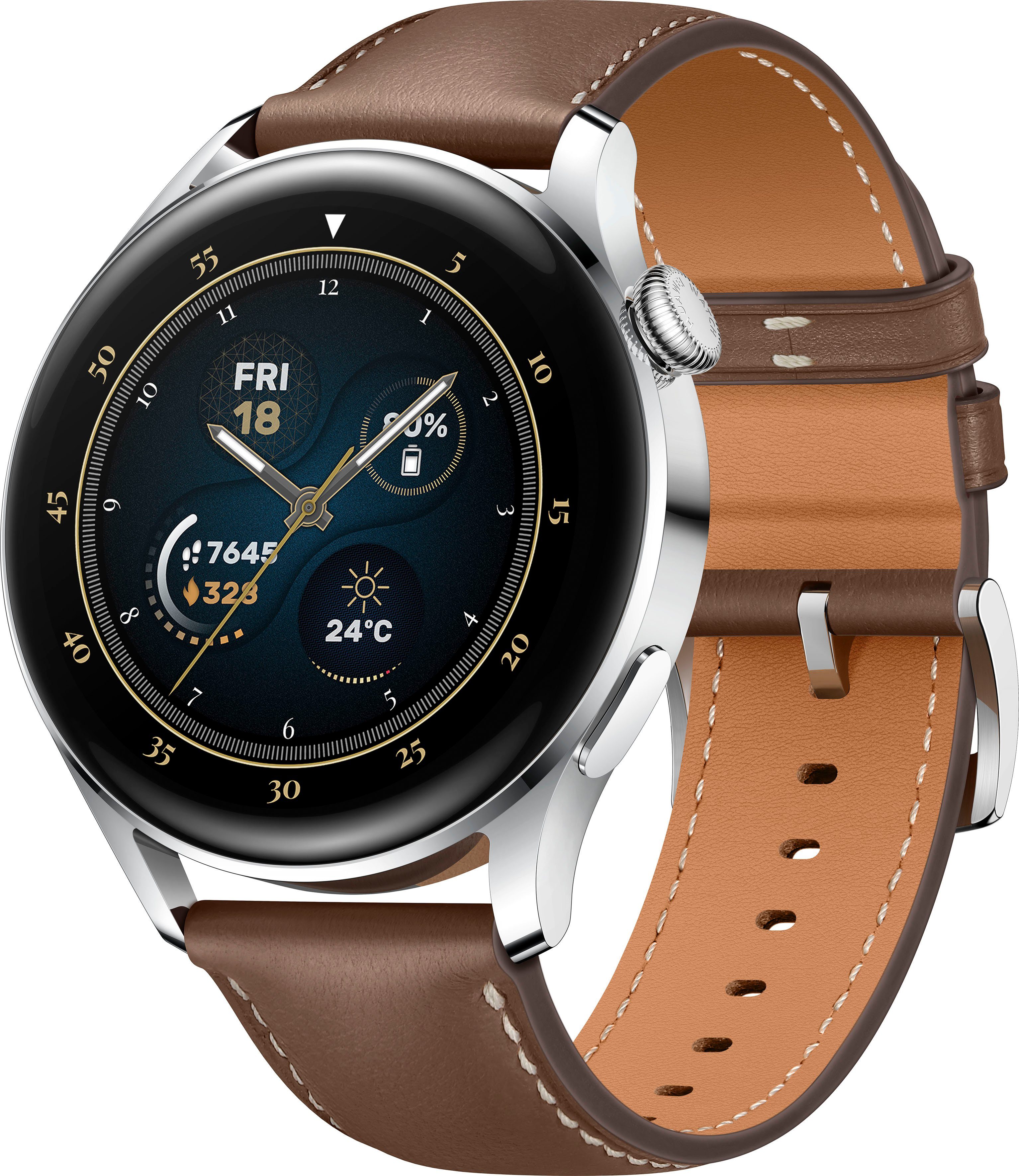 Huawei Watch 3 Classic OLED Smartwatch cm / 3,63 (Harmony Touchscreen OS), Display 1,43