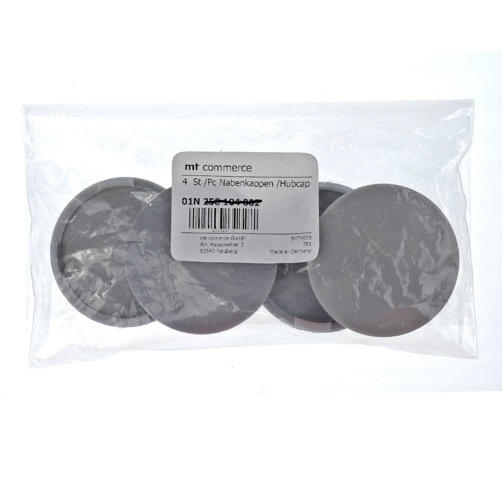 BRANDT AUTOMOTIVE Wheel Cover 4x 60mm Hub Caps Grey Domed for Alutec Rial Anzio