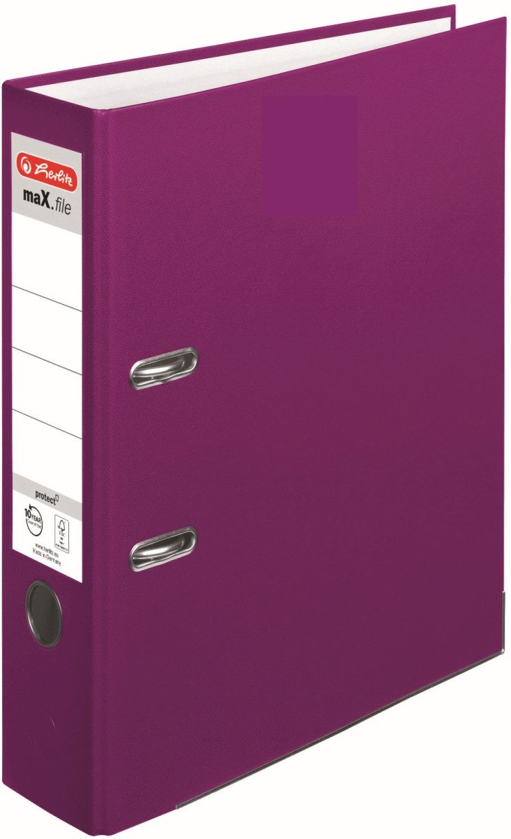 Aktenordner Ordner Kunststoff maX.file protect A4 8cm brombeer