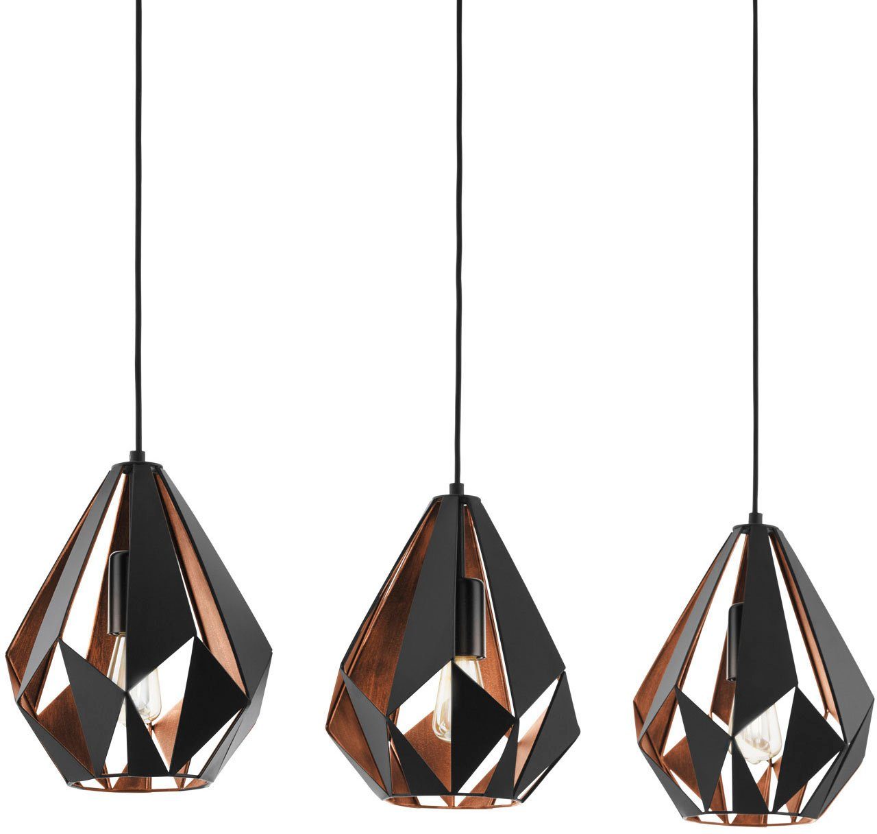 EGLO Pendelleuchte CARLTON 1, ohne Leuchtmittel, Hängeleuchte günstig online kaufen