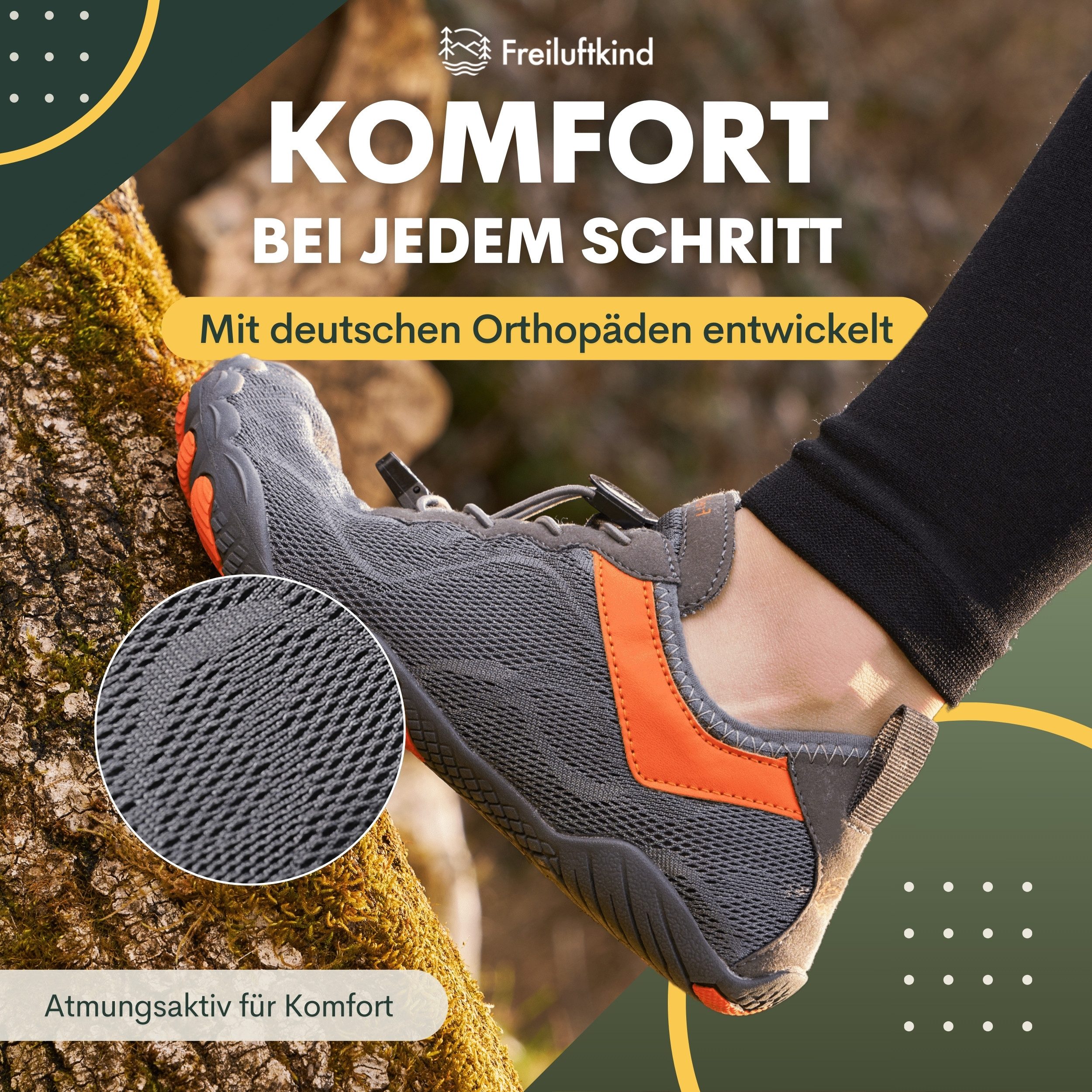 Freiluftkind Das Original – Kokoda rutschfeste Barfußschuhe Sneaker Schnell günstig online kaufen