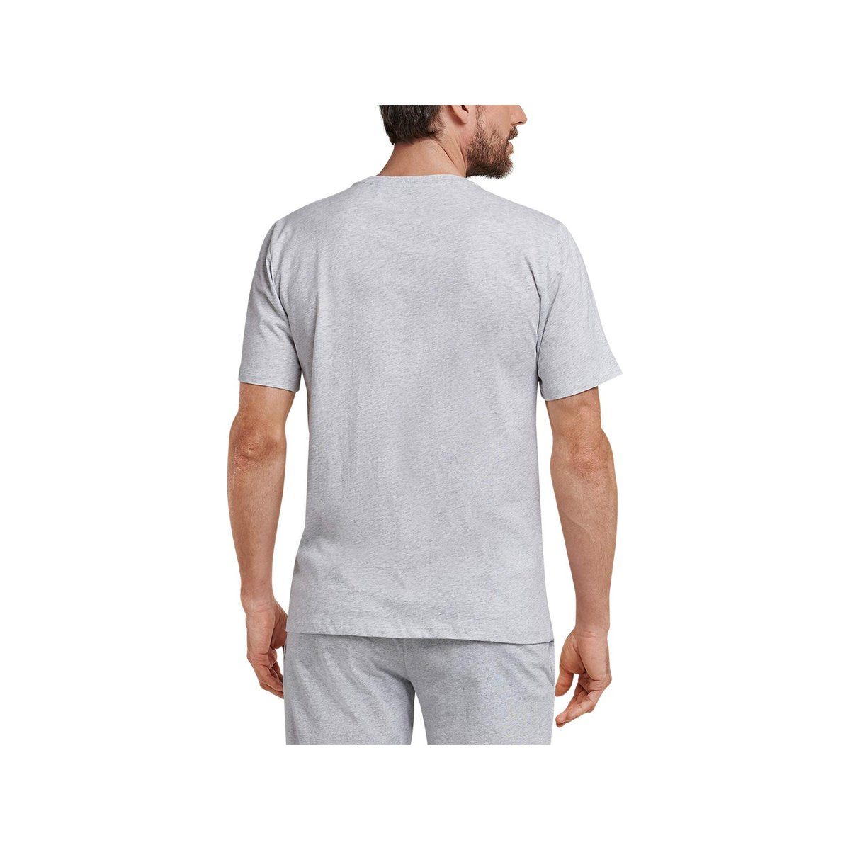 (1-tlg) Schiesser mittel-grau V-Shirt