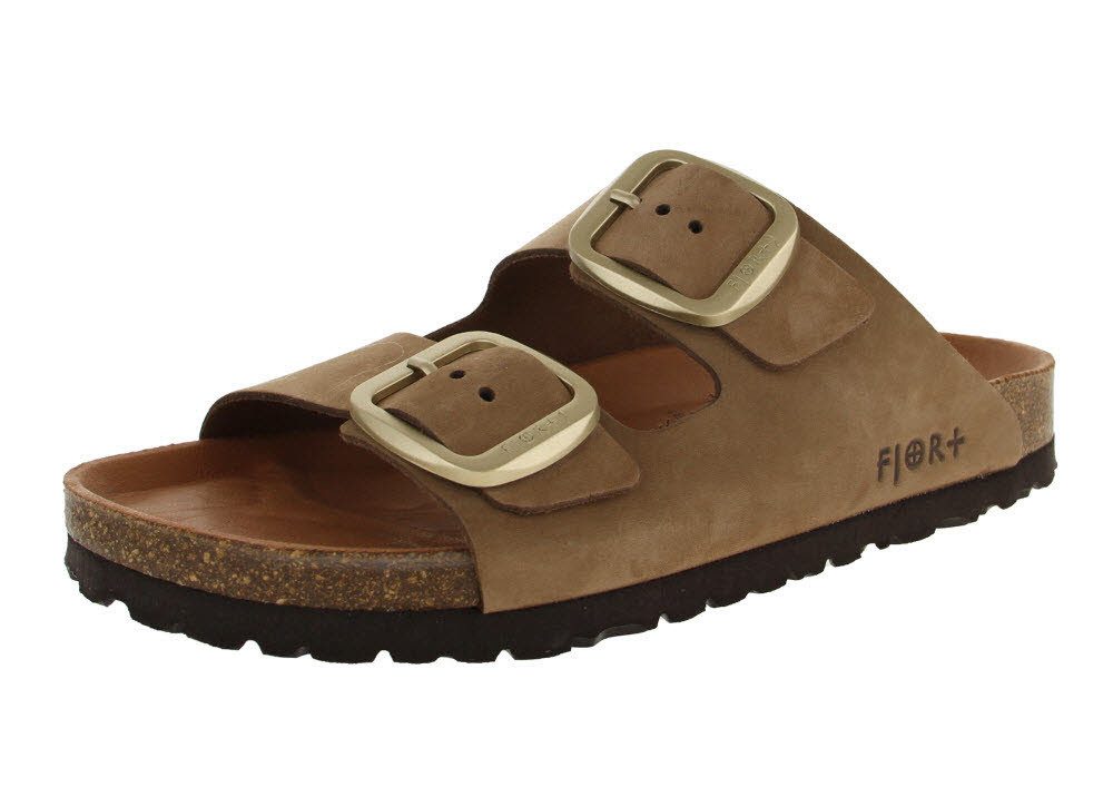 SUPERSOFT Fjort Damen Pantolette mit Lederfußbett Keilpantolette