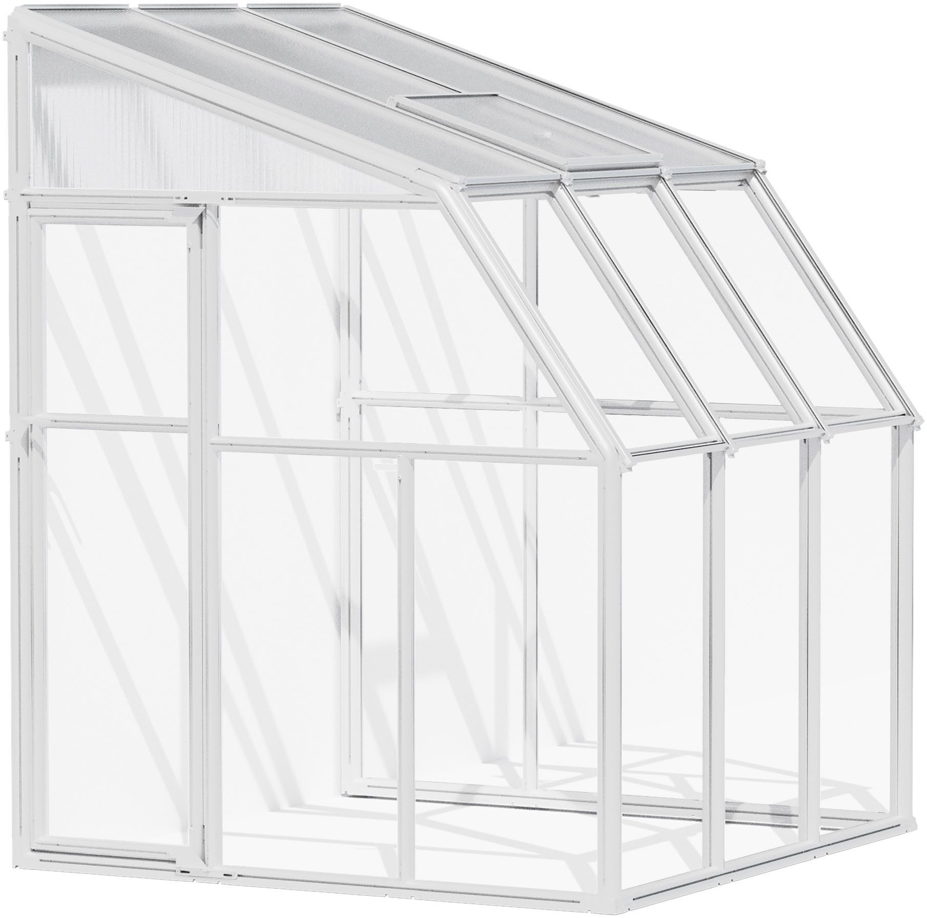 Palram - Canopia Gewächshaus Sun Room, BxTxH: 201 x 200 x 247 cm, BxLxH: 58 x 120 x 247 cm, 3 mm Wandstärke, lebenslang widerstandsfähige Wandpaneele