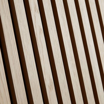 Homestyle4u Wandpaneel 1,2 oder 4 Paneele Holz Akustikpaneele 60x120 cm Natur, (1-tlg) schallreduzierende Wandverkleidung