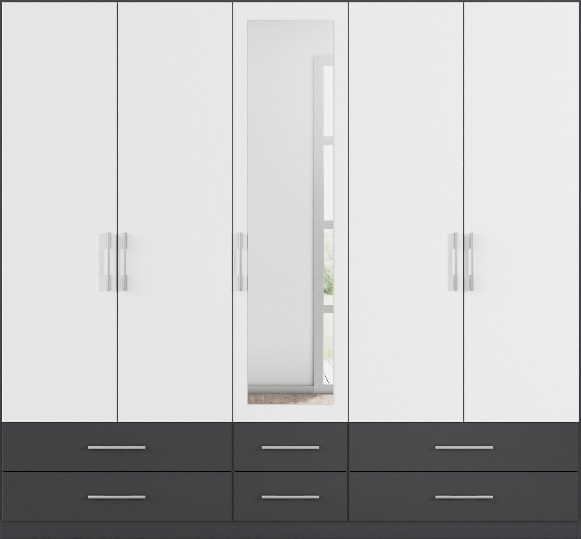 rauch Kleiderschrank Schrank Garderobenschrank Mehrzweckschrank Schlafzimmer HERSBRUCK (3 verschiedene Ausstattungen BASIC/CLASSIC/PREMIUM (inkl. SOFT-CLOSE) mi – Bild 4 von 5