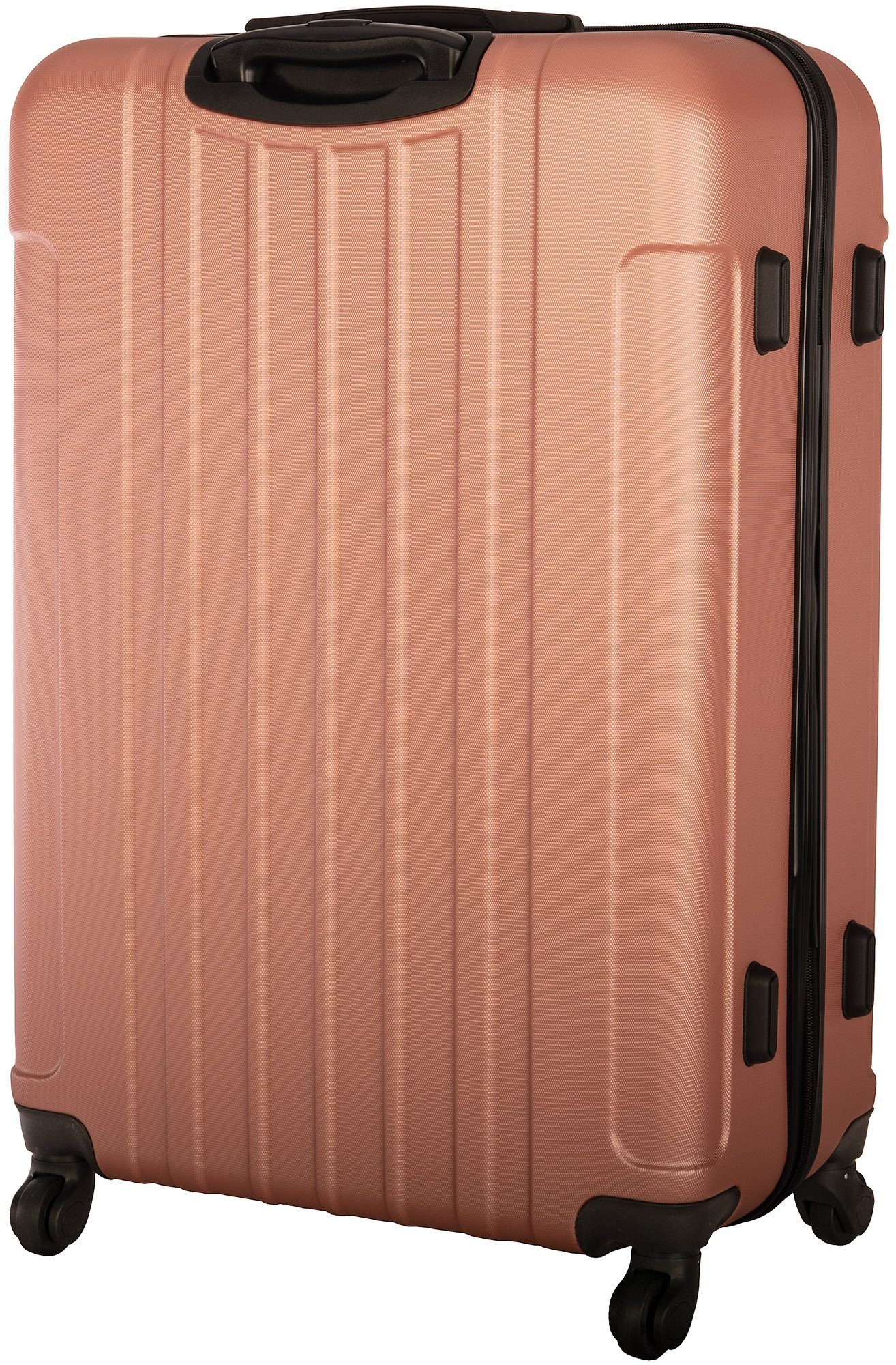 Reisekoffer XL, / Rollen 104 rose-gold Hartschale Hartschalen-Trolley Liter Hartschalenkoffer Trolley Cahoon Koffer 4