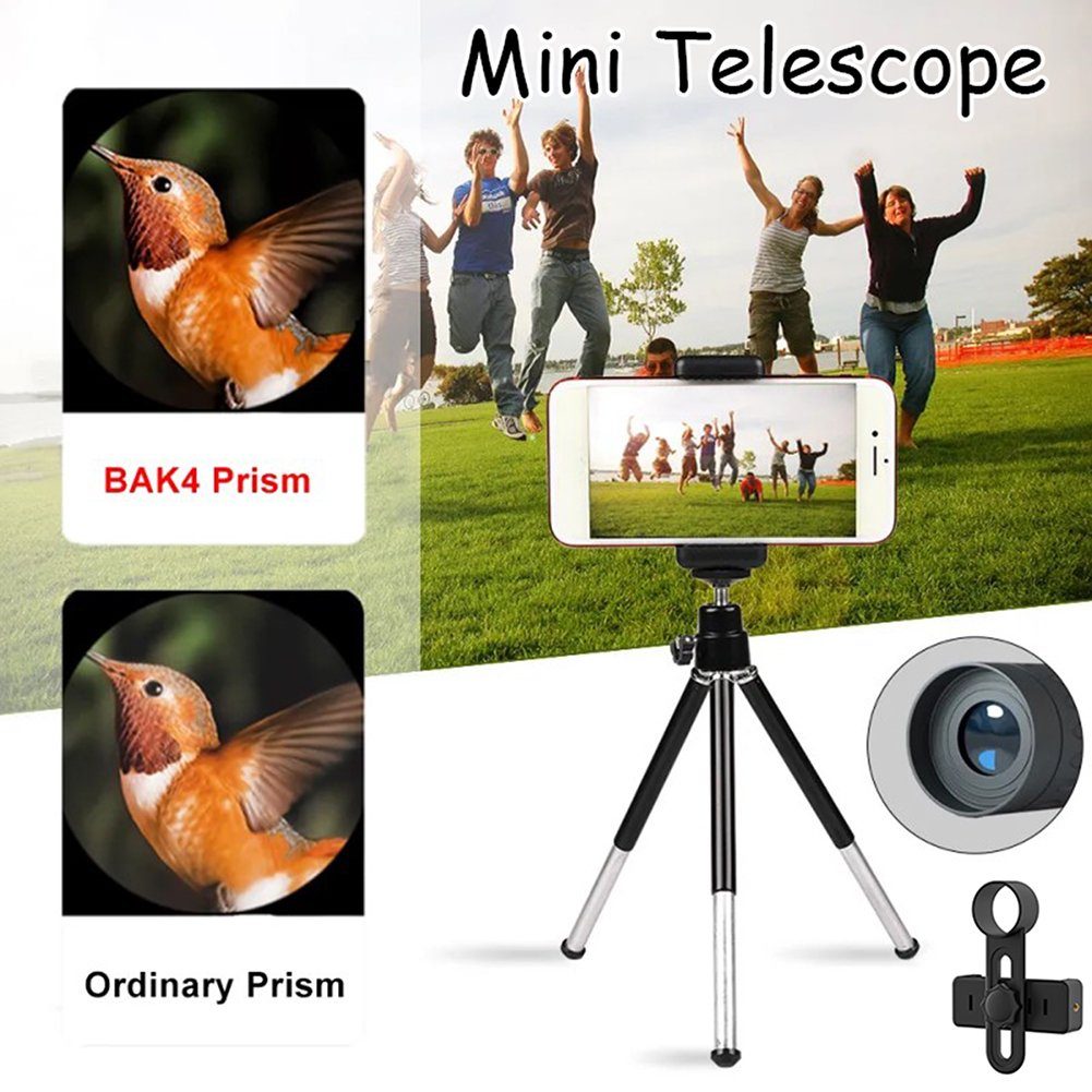 Blusmart Mini-HD-Monokular-Teleskope, Leichtes Tragbares Kameraobjektiv Fernglas Für Einzelteleskop
