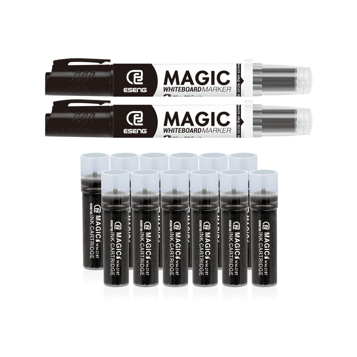 ESENG Whiteboard Marker MAGIC WM-218, nachfüllbar mit Tintenpatronen ...