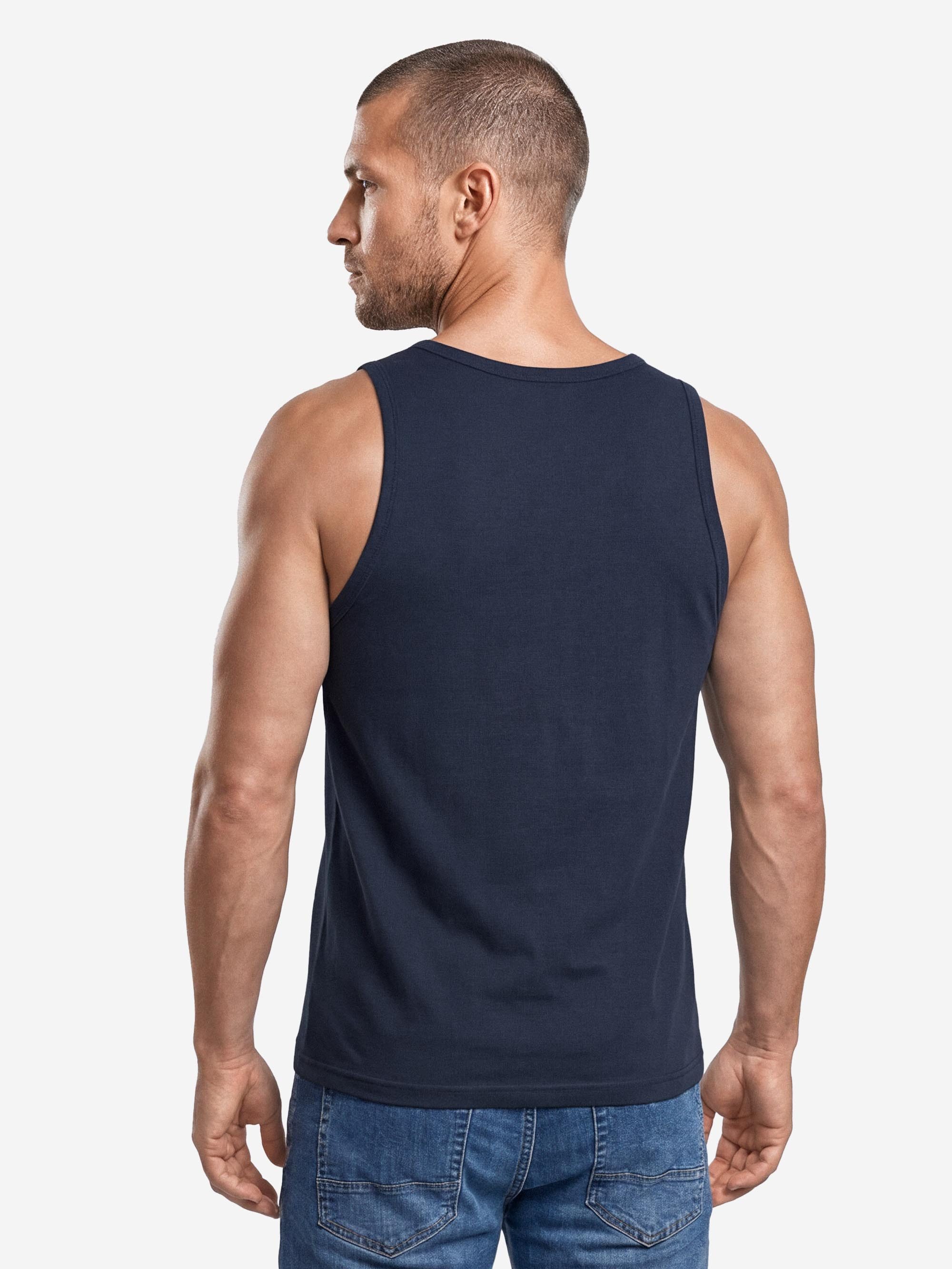 Neverless Tanktop Tanktop Herren mit Grafik-Print - Design Mountain Sun- Trägershirt mit Print