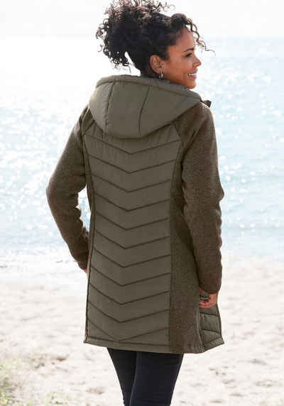 Vivance Steppjacke mit Strickfleece-Ärmeln