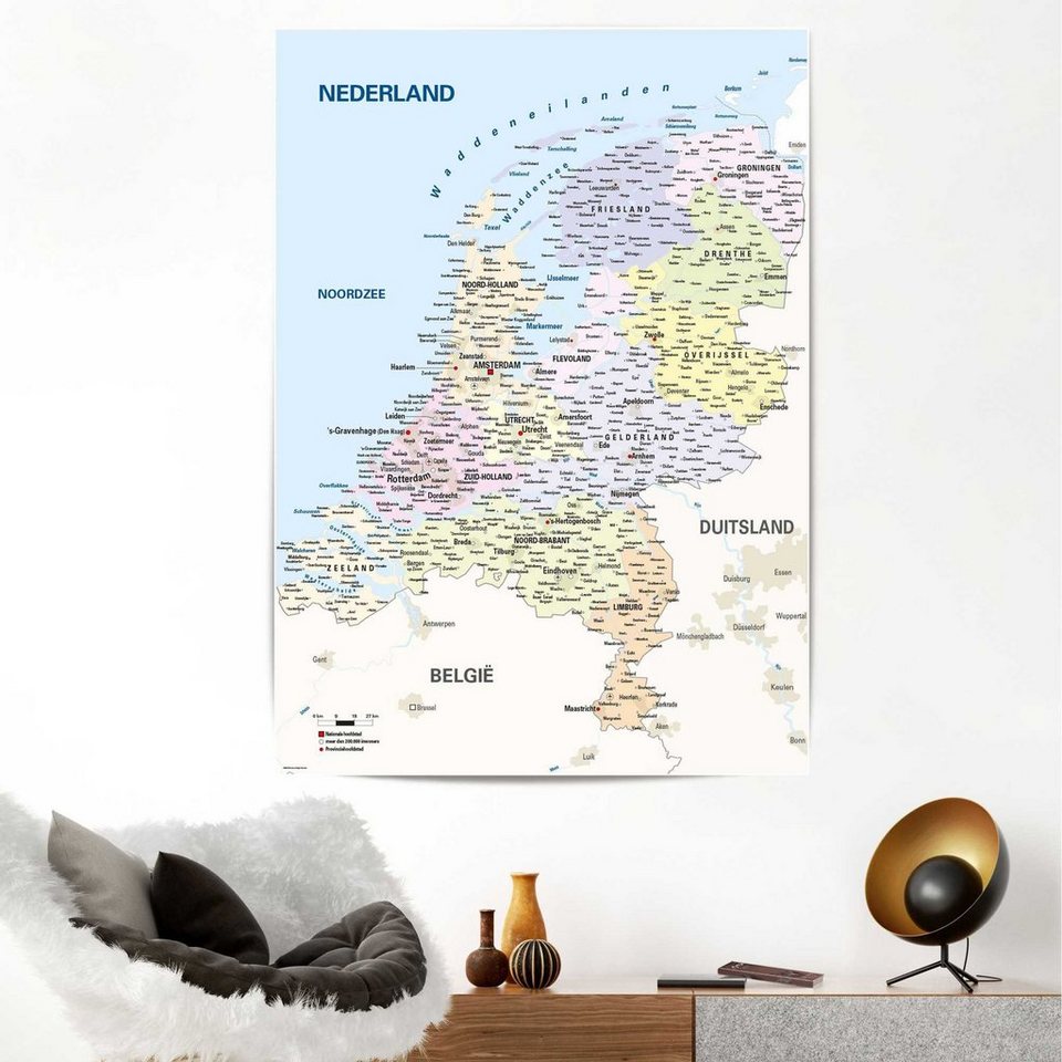 Reinders! Poster Schulkarte Niederlande