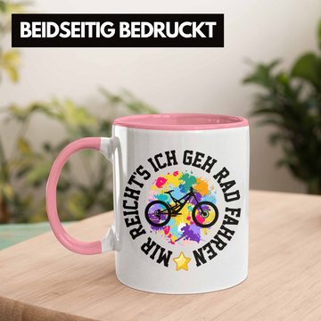 Trendation Tasse Trendation - Mir Reichts Ich Geh Fahrrad Fahren Tasse Geschenk für Fahrradfahrer Lustiger Spruch Männer Frauen