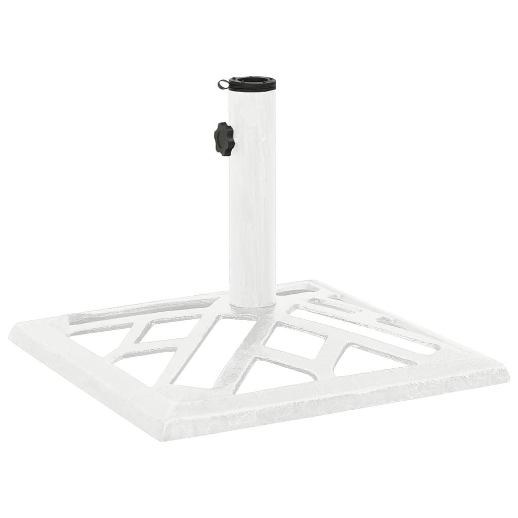 vidaXL Schirmhalter Sonnenschirmständer Weiß 44x44x31 cm Gusseisen