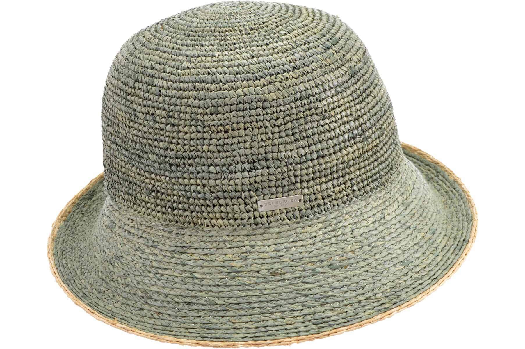Strohhut Raffiastroh Glocke mit Aufschlag 55355-0