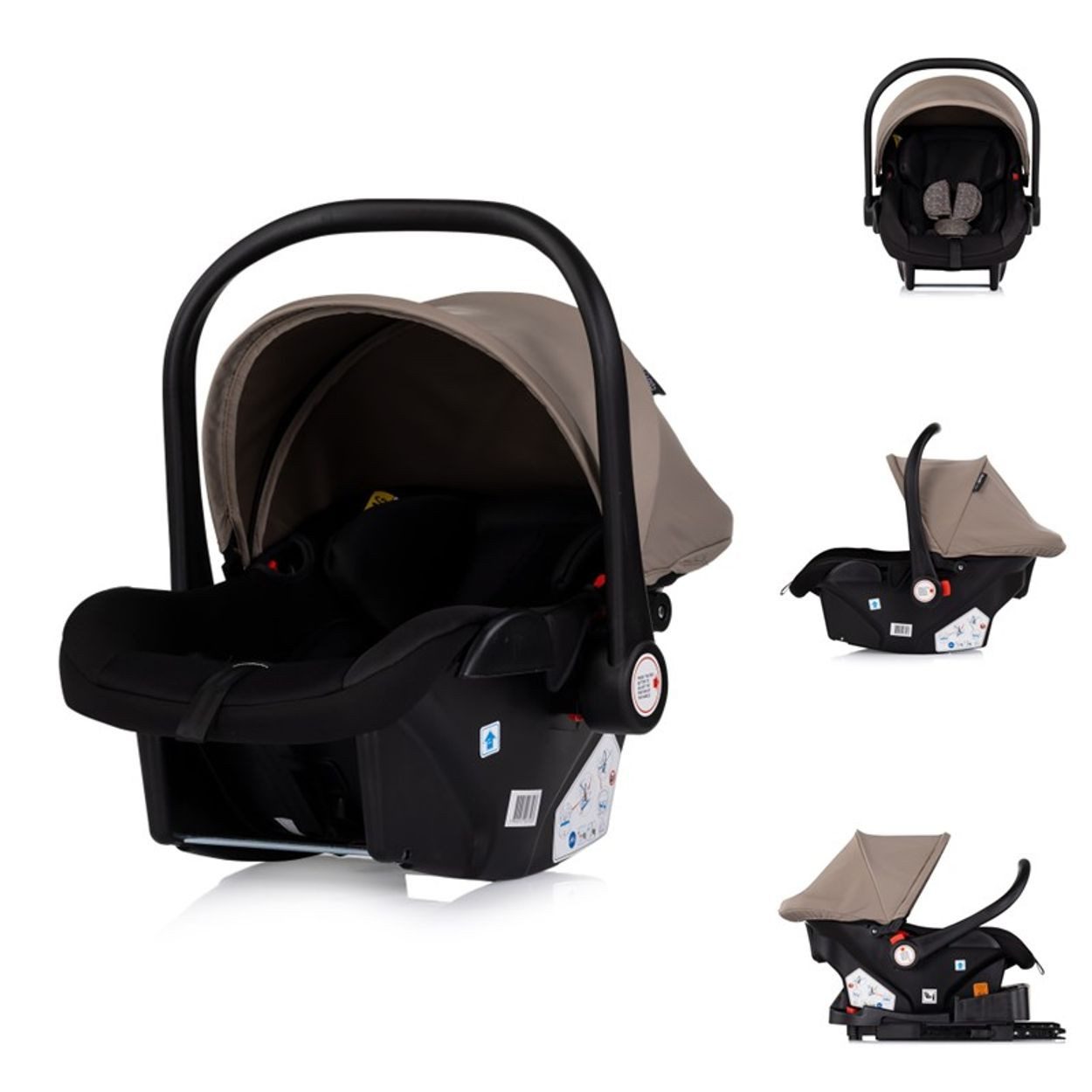 Chipolino Babyschale Babyschale Vista i-Size, ab: 0, bis: 1.25, (40-87cm) Gruppe 0+, Sonnendach, 3D-Kissen