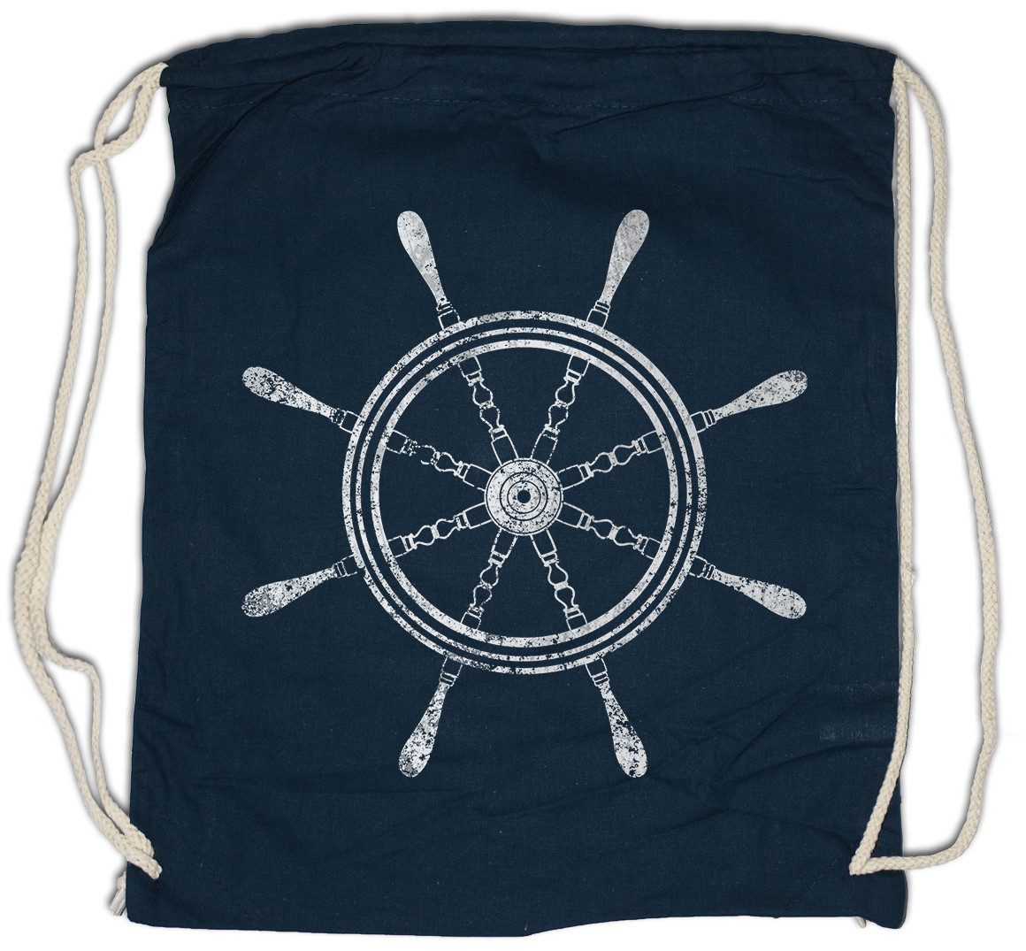 Turnbeutel Oldschool Nautical Wheel I Turnbeutel Tattoo Steuerrad Anker Anchor