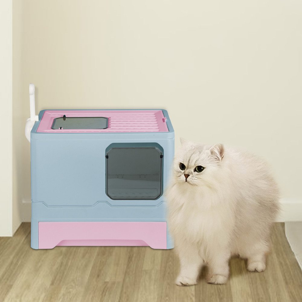 JEOBEST Katzentoilette Katzenklo, XL,Geschlossenes, mit Deckel, Schaufel günstig online kaufen