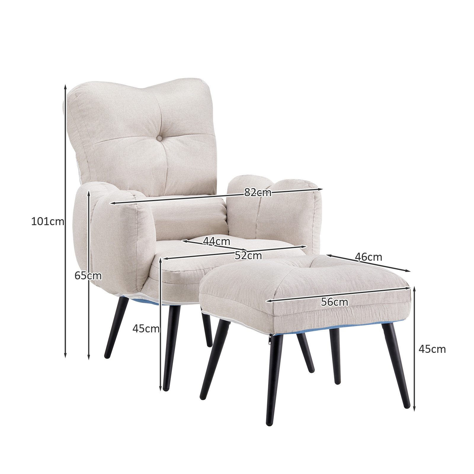 Ofcasa Relaxsessel Leinenstoff Loungesessel (Relaxsessel mit günstig online kaufen