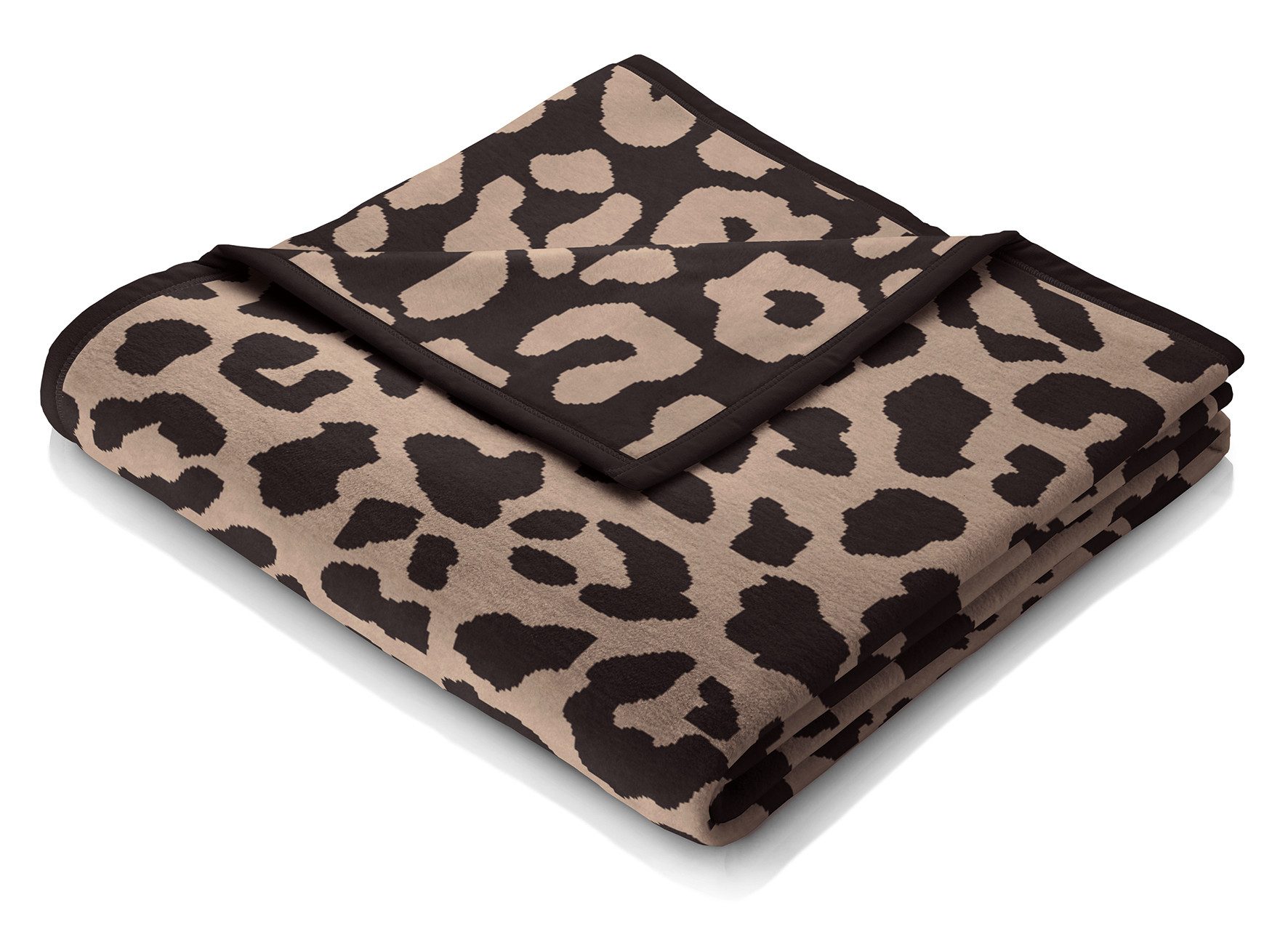 Wohndecke Leo Soft, Kuscheldecke mit Leoparden-Muster in 150x200, Biederlack, Made in Germany, Baumwollmischung