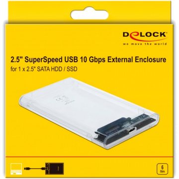 Delock PC-Gehäuse DeLOCK Externes Gehäuse für 2.5" SATA HDD / SSD