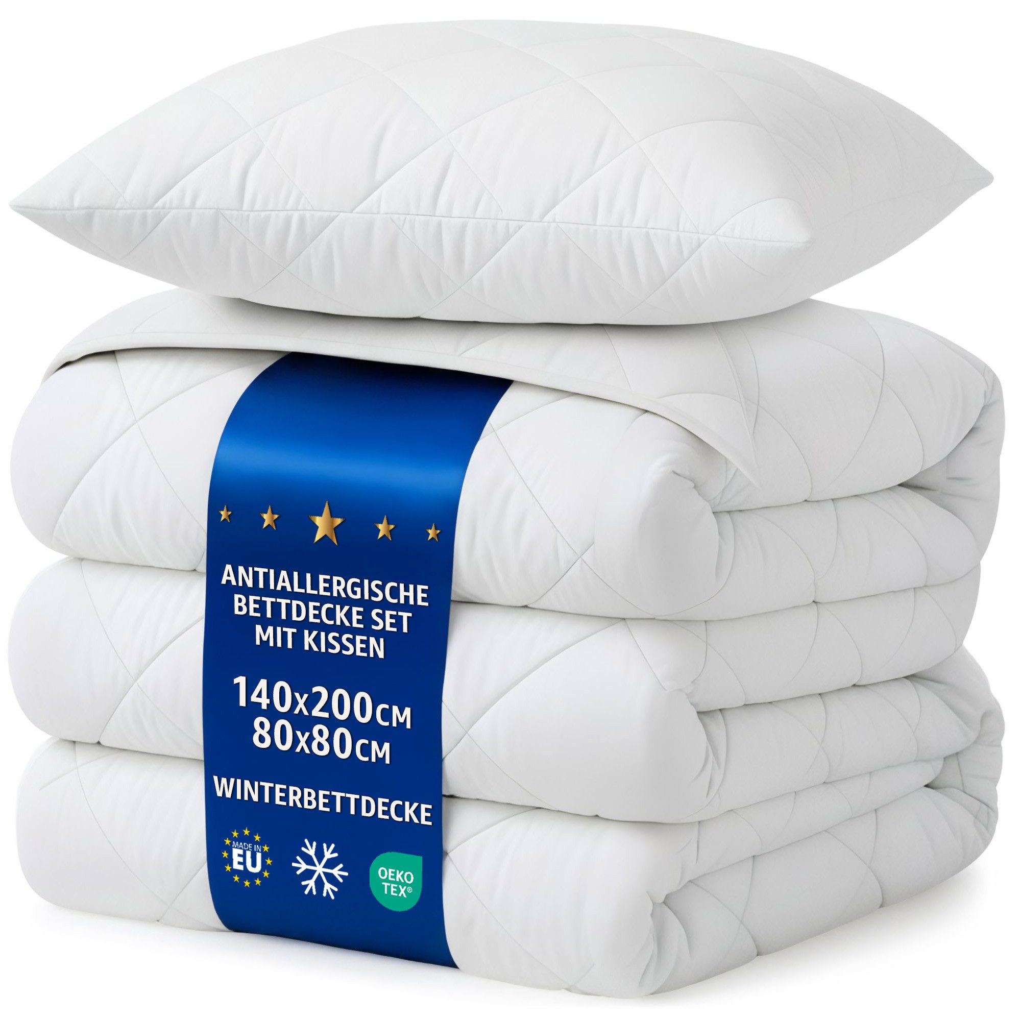 Amazinggirl Bettdecke - Duvet Bett Decke Steppdecke Schlafdecke Steppbettdecke, 135x200 cm, 140x200 cm, 155x200 cm, 200x200 cm, 200x220 cm, 220x240 cm