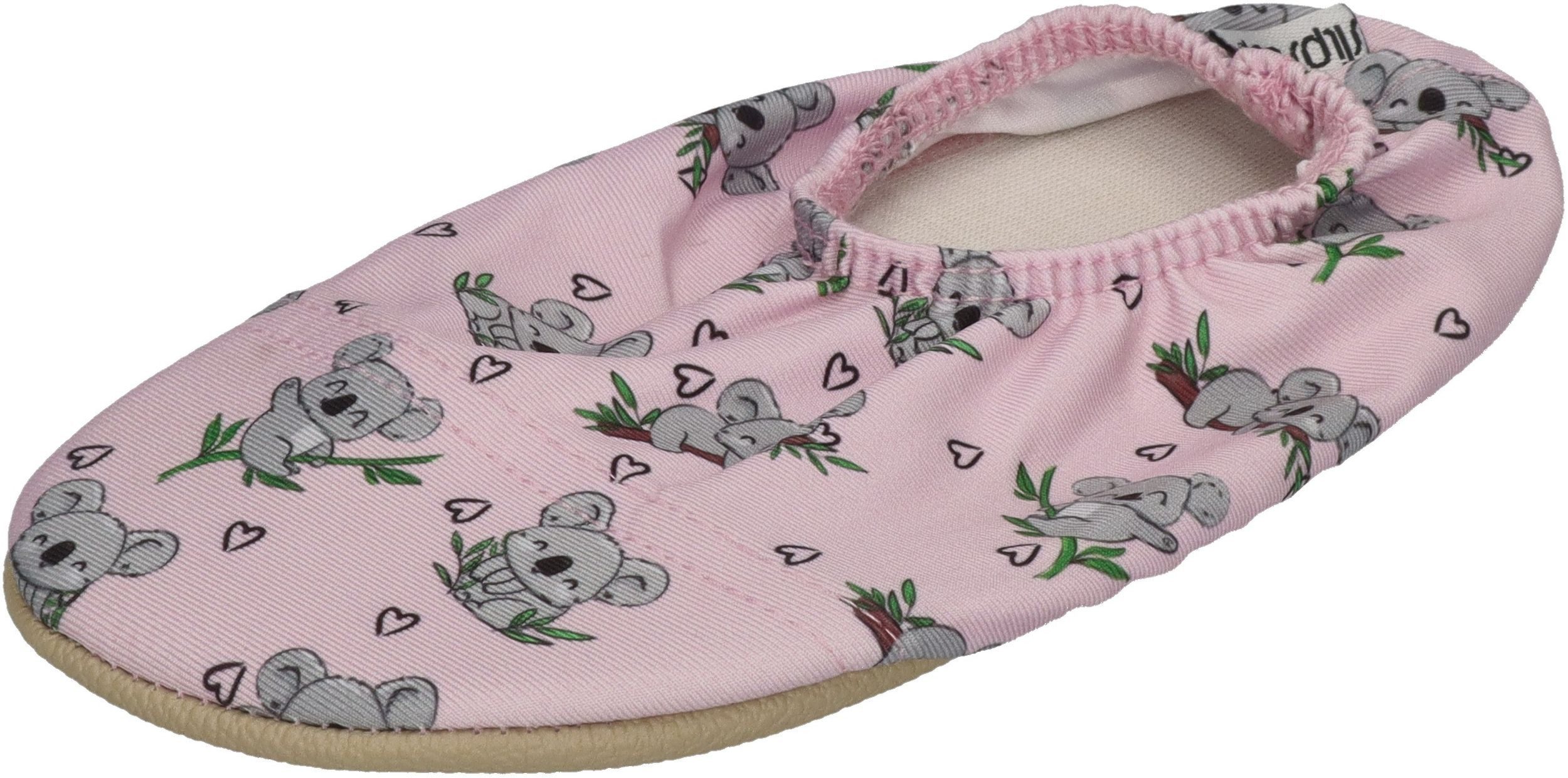 Slipstop Kinder Hausschuhe FURBALL - Rosa Katzen Badeschuhe