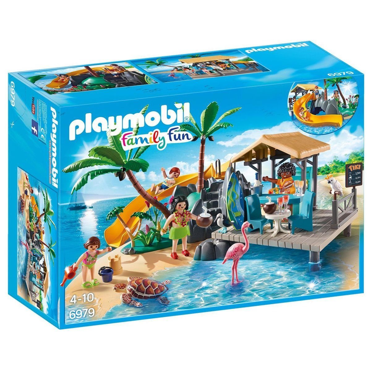 Playmobil Family Fun 6979 Urlaub Meer Insel Karibikinsel Strandbar Rutsche Palme 
