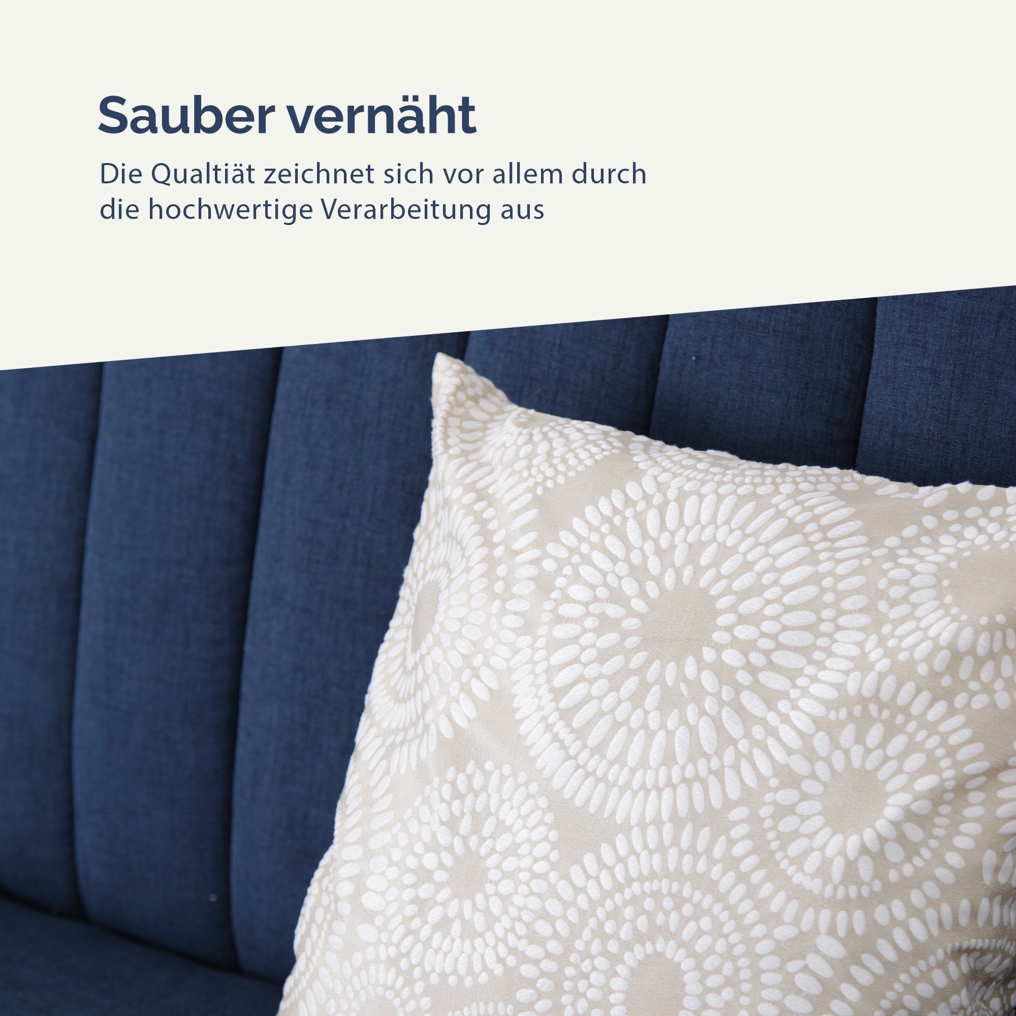 Bestlivings Kissenhülle Punkte, Kissenbezug, wahlweise mit Innenkissen - Reißverschluss - Bezug – Bild 4 von 5