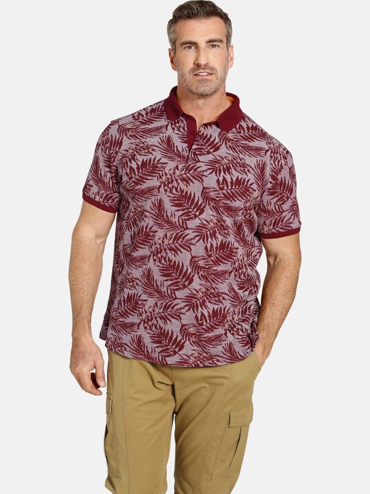 Charles Colby Poloshirt EARL ANGUS Blätterdruck günstig online kaufen