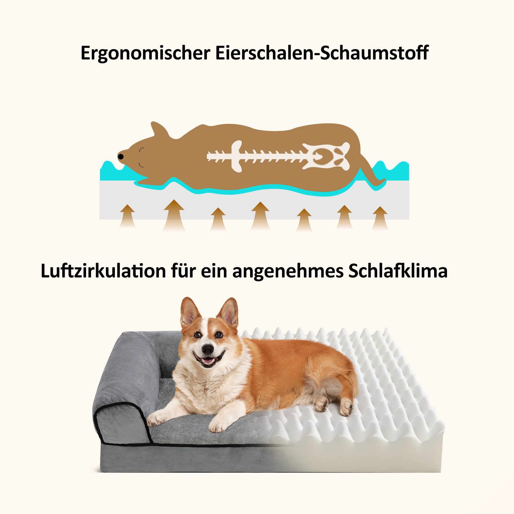 OUNUO Tierbett Hundebett Hundesofa Hundecouch mit günstig online kaufen
