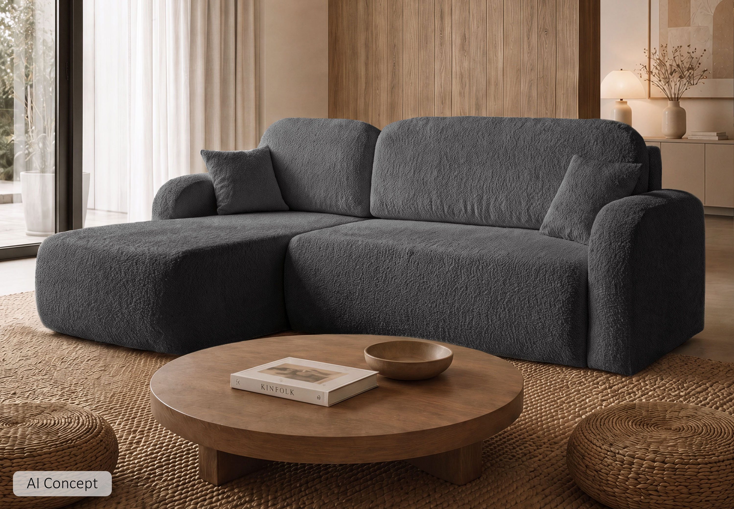 Lookway Ecksofa PALOMA L mit Schlaffunktion und Bettkasten