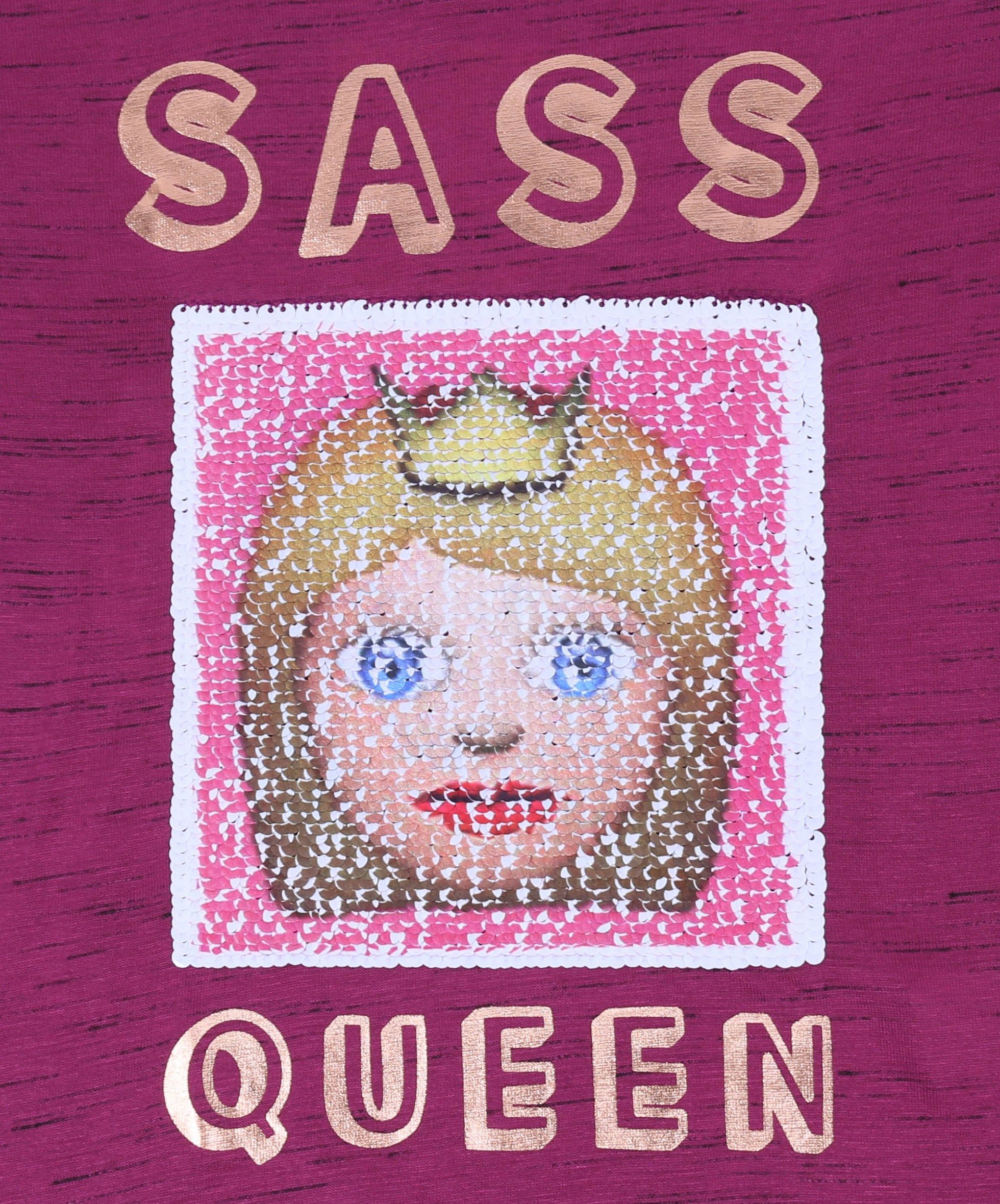 Sarcia.eu Kurzarmbluse Violettes T-Shirt aus gemischtem Stoff 8-9 Jahre