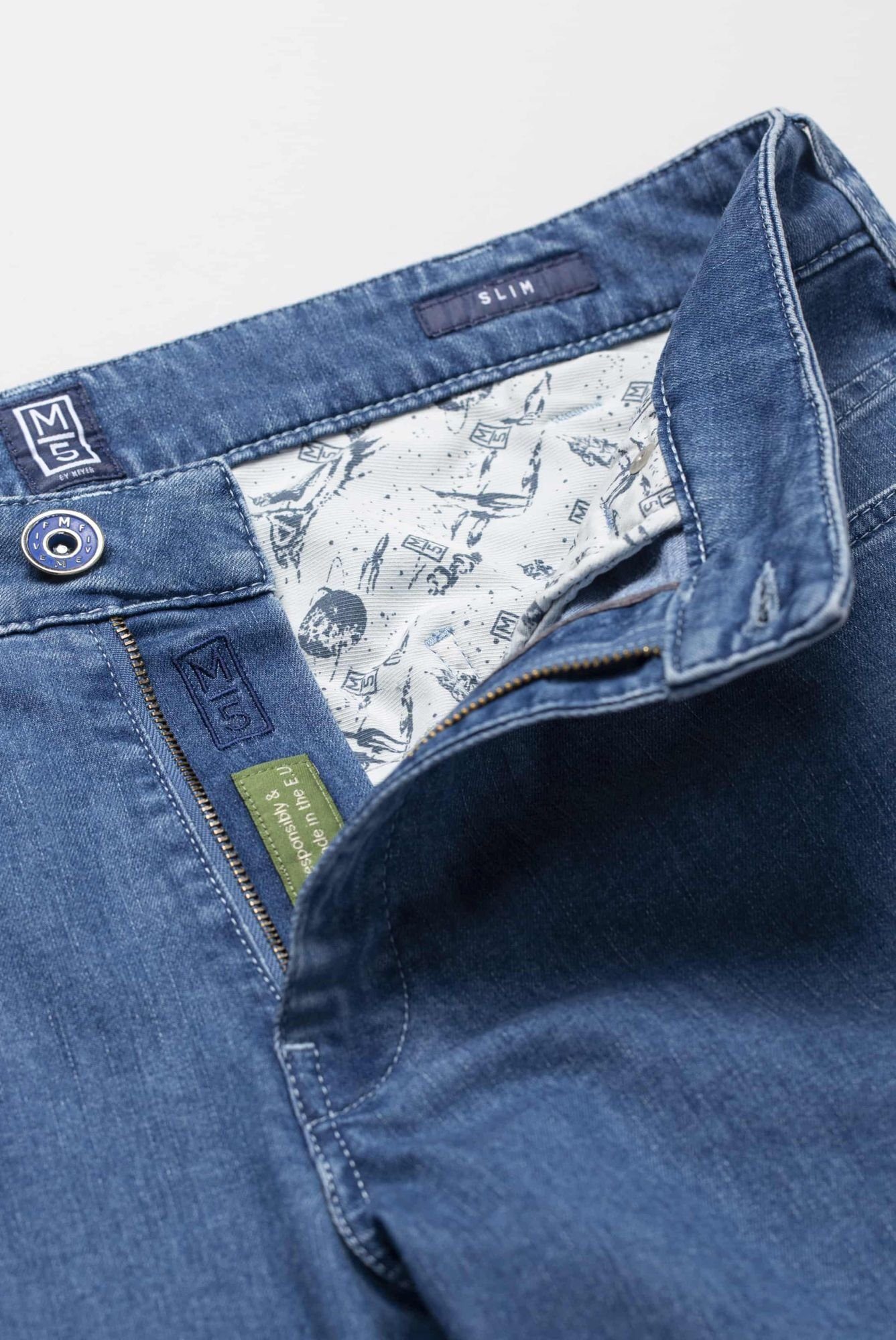 MEYER 5-Pocket-Jeans Coolmax EcoMade dunkelblau