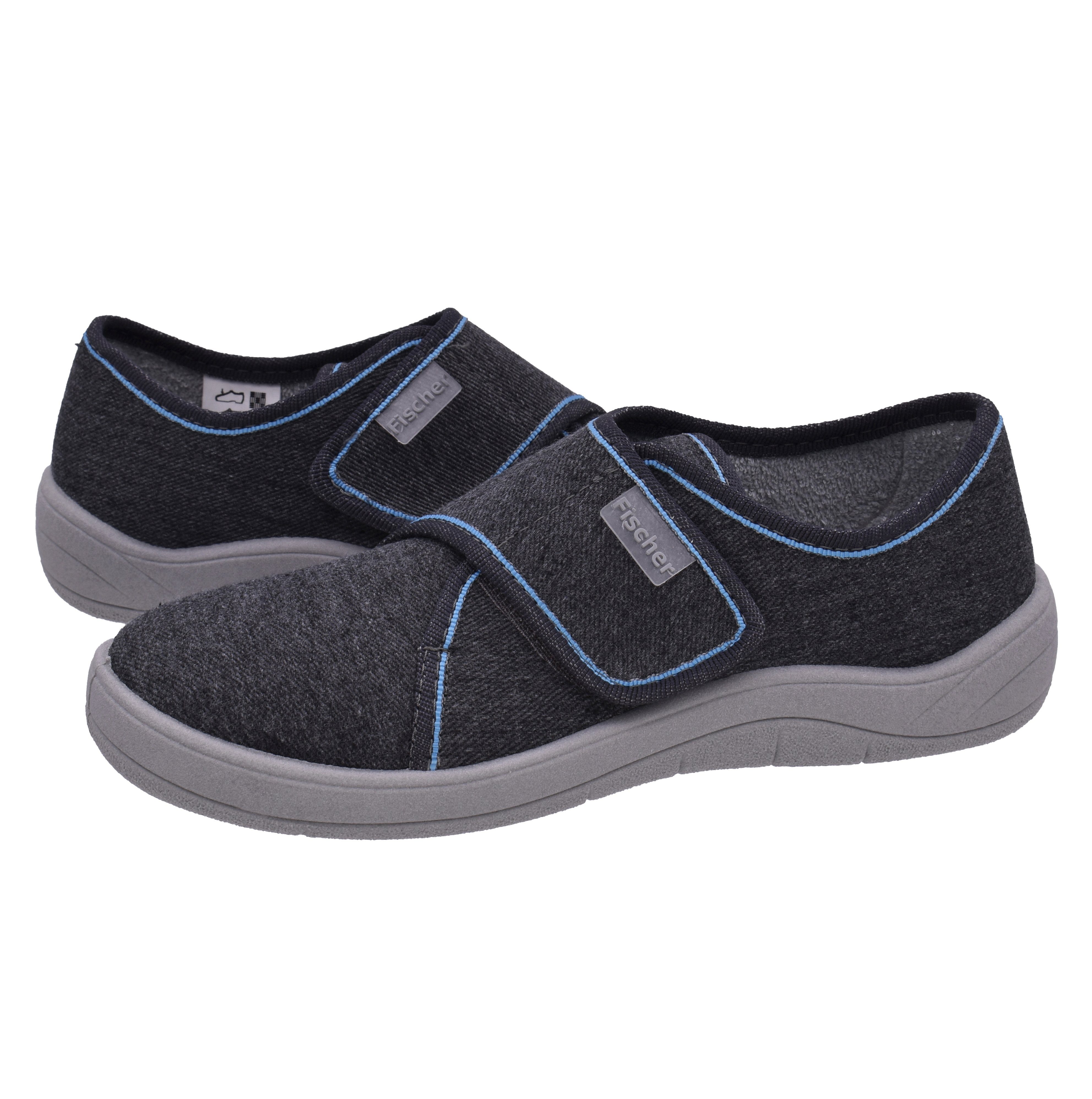 (601) Pantoffel Fischer-Markenschuh Jeansgrau