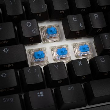 Ducky ONE 2 SF Gaming-Tastatur (MX-Blue, mechanisch, deutsches Layout QWERTZ, RGB-LED, TKL-Mini, Schwarz)