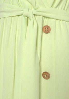 Vivance Midikleid (mit Bindegürtel) aus gewebter Viskose, sommerliches Wickelkleid, Strandkleid