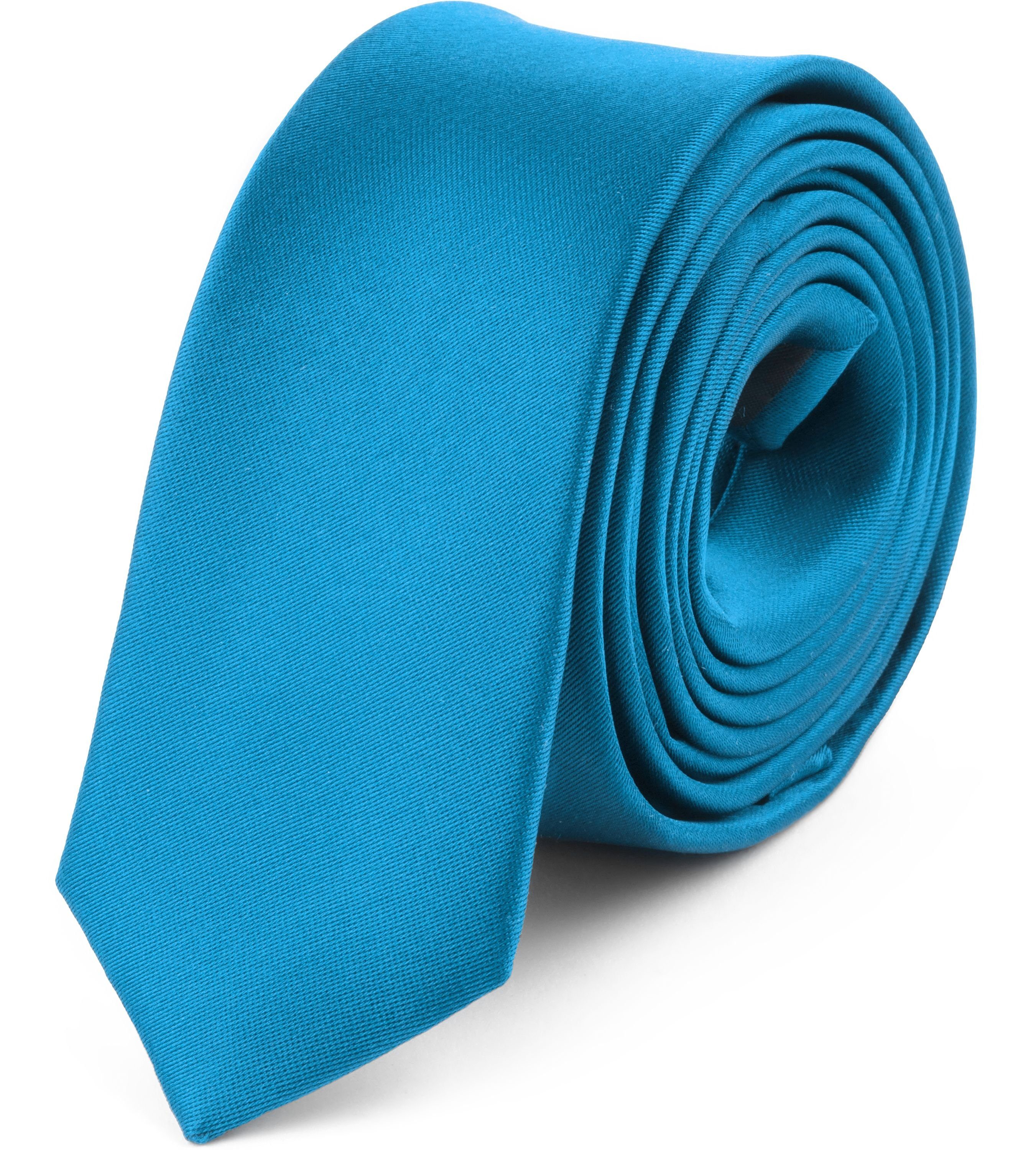 5cm) (Set, x SP-5 Blau (150cm Schmale Krawatte 1-St) Krawatte Herren Ladeheid