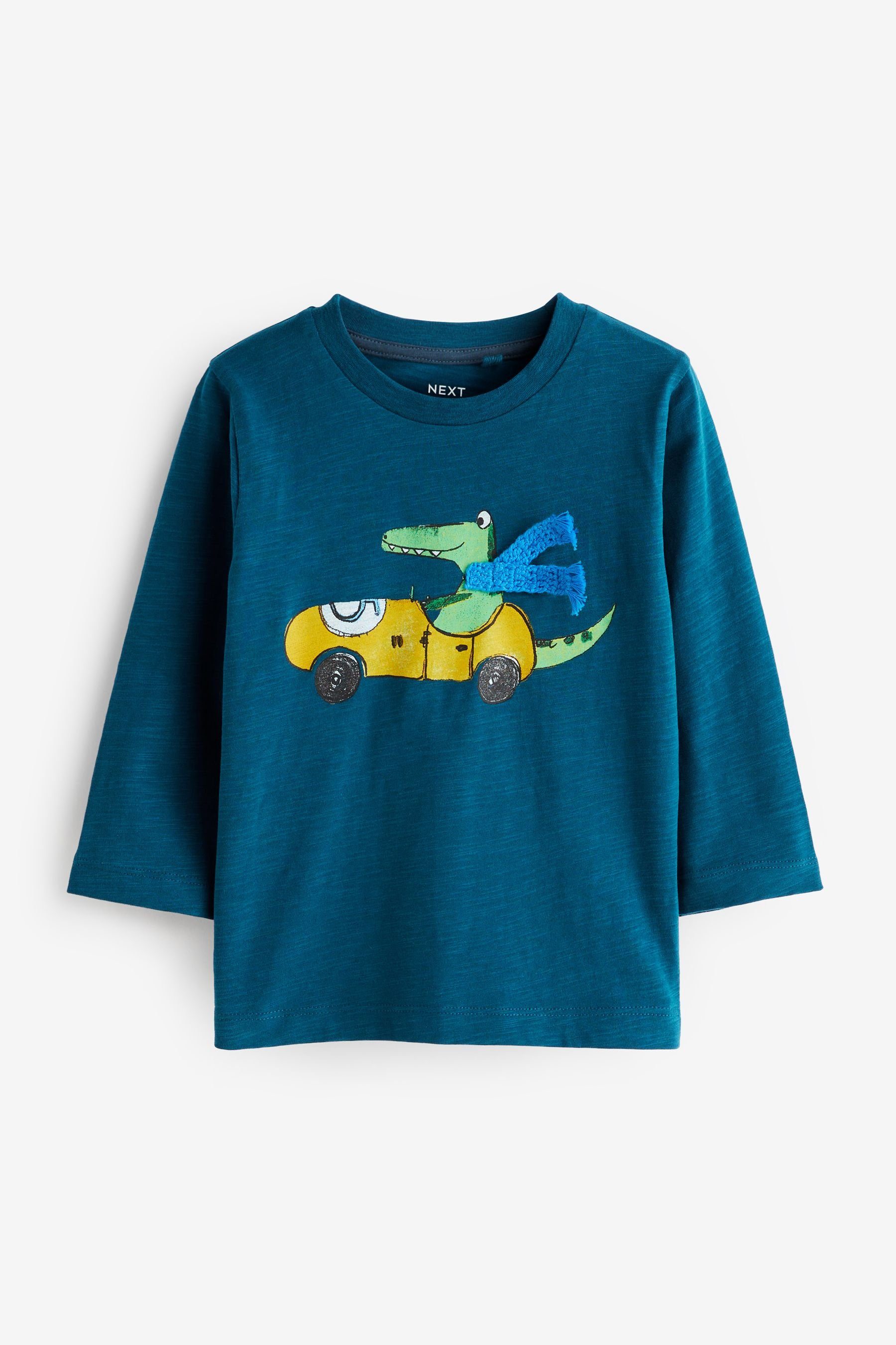 Next Langarmshirt Langärmeliges T-Shirt mit Motiv (1-tlg) Blue Crocodile | Shirts